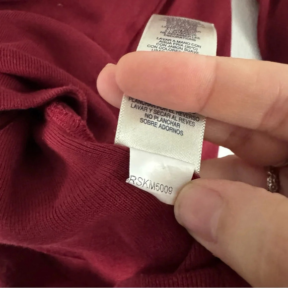 Rafaella Wine Red Cotton Zipper Top Size Medium Retro Sexy Flirty Zip Neckline - Picture 4 of 13